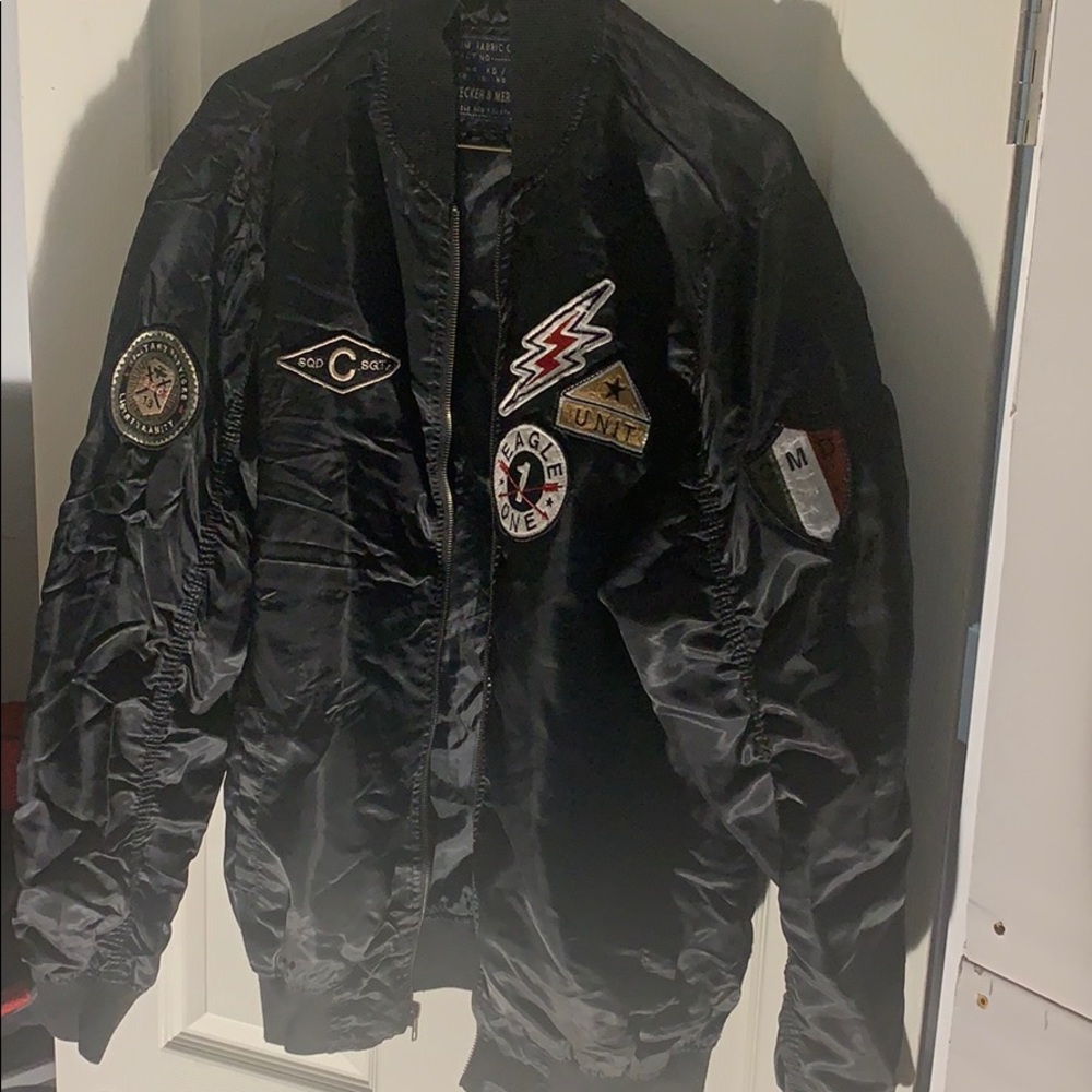 Black bomber jacket